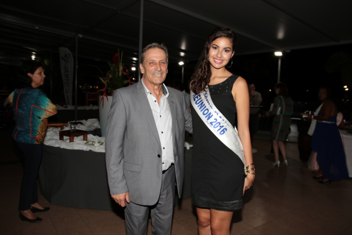Avec Jean-Marie Missilier, du Pressing L'Océan, le pressing officiel de Miss Réunion