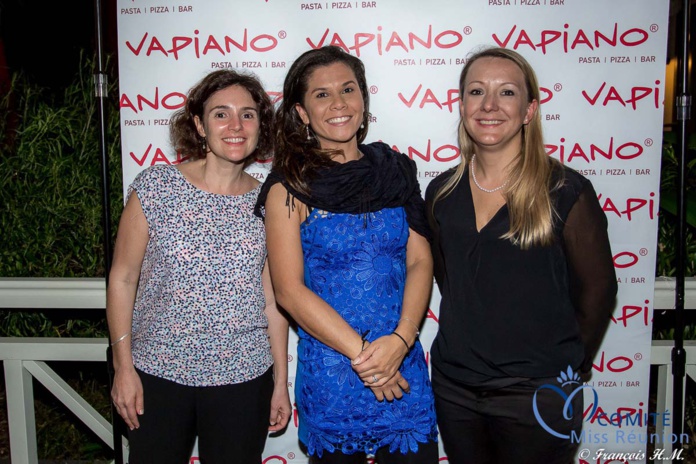 L'équipe du Vapiano, Delphine Vincent, responsable marketing, Aurore Séraphine, directrice adjointe du restaurant, et sandrine Gillotin, directrice du restaurant