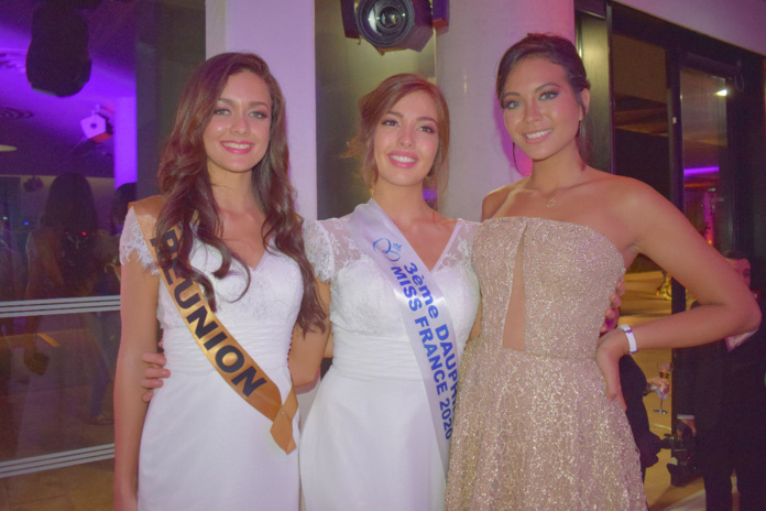 Miss Réunion, Miss Bourgogne, et Vaimalama Chaves, Miss France 2019