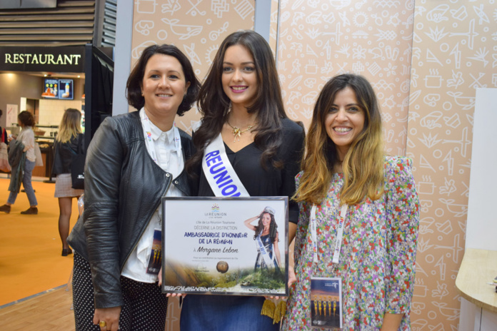 Morgane Lebon, Miss Réunion 2019, et Sarah Lhéritier, directrice marketing et communication de l'IRT