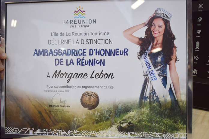 Morgane Lebon nommée Ambassadrice d'Honneur de La Réunion par l'IRT 