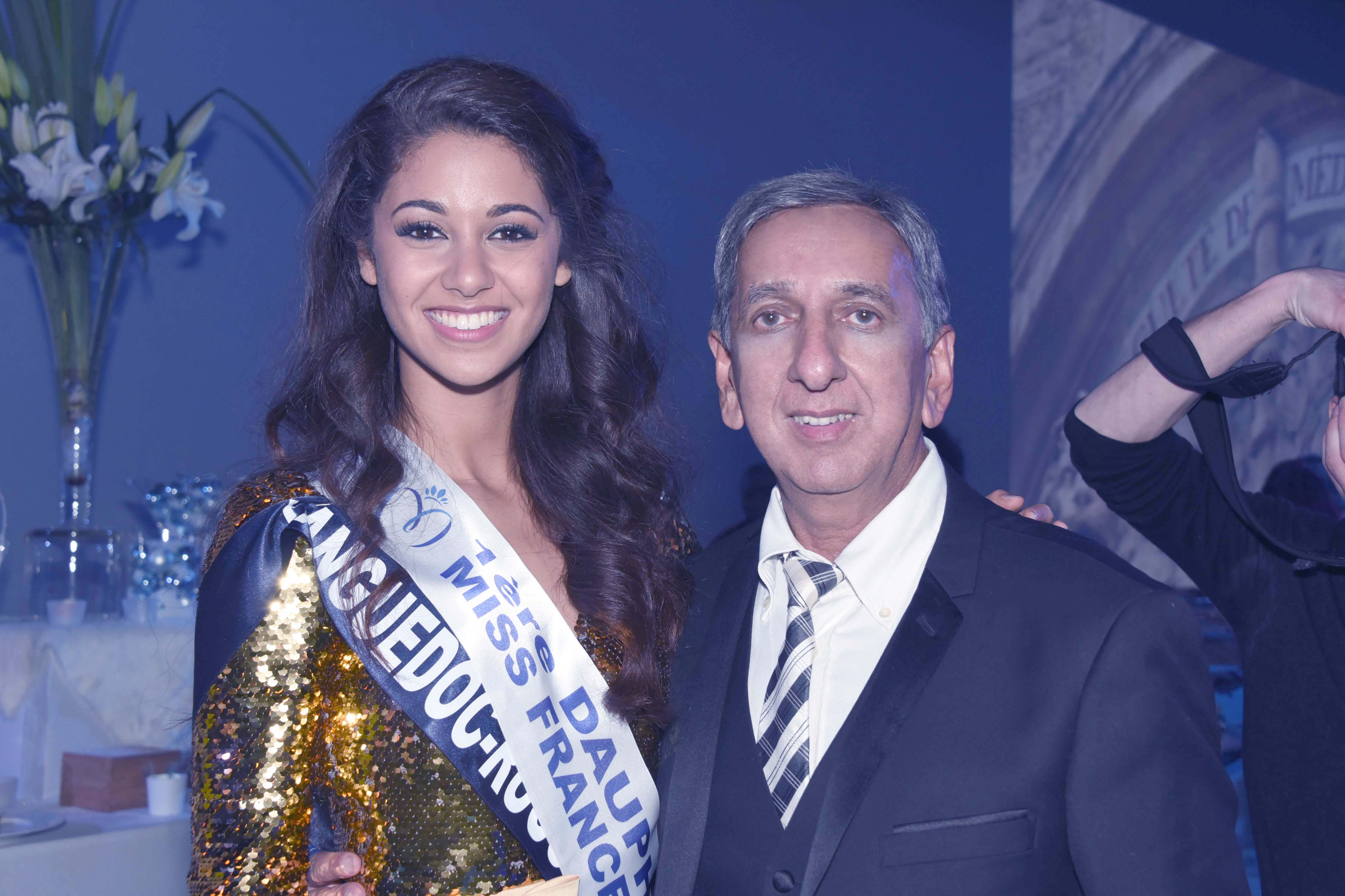 Aurore Kichenin, Miss Languedoc-Roussillon, et 1ère dauphine Miss France 2017, et Aziz Patel