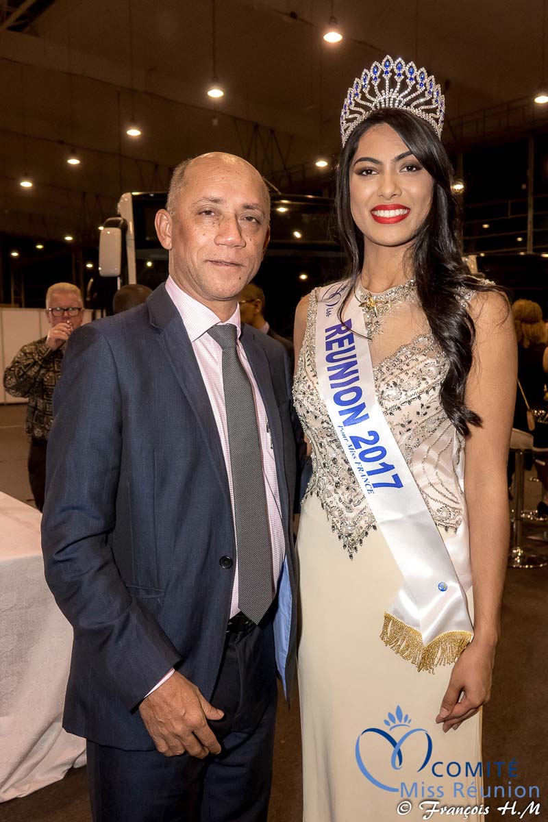 Jacques Lowinsky, président de la Sodiparc, avec Miss Réunion 2017