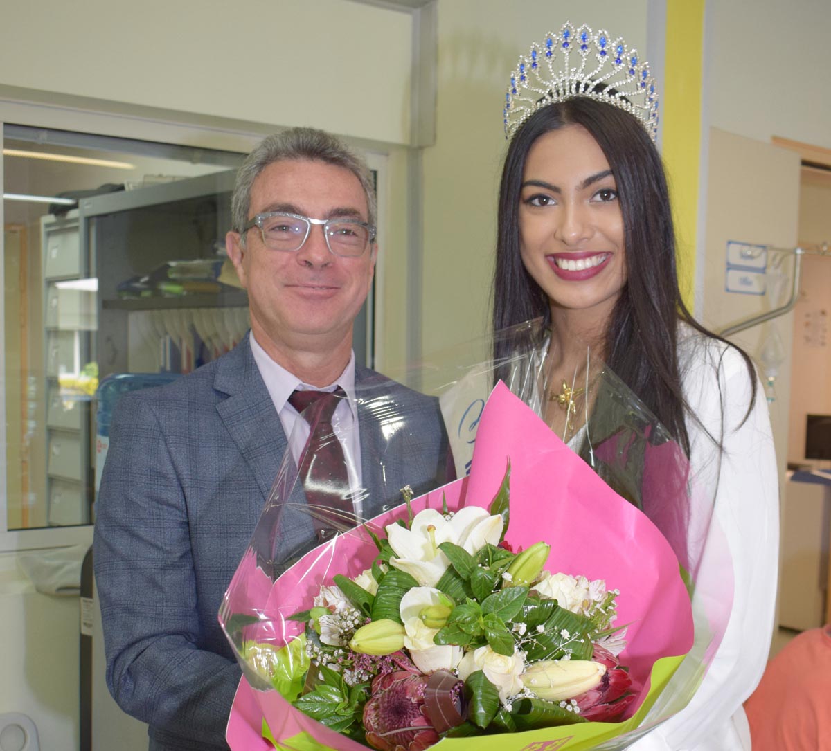 Miss Réunion avec le directeur de l'USLD de Saint-André