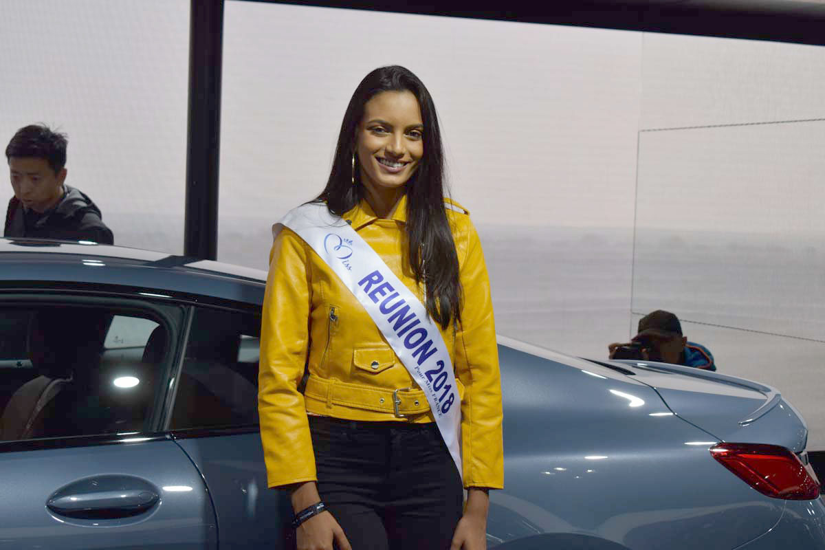 Miss Réunion 2018 au Mondial de l'Auto à Paris