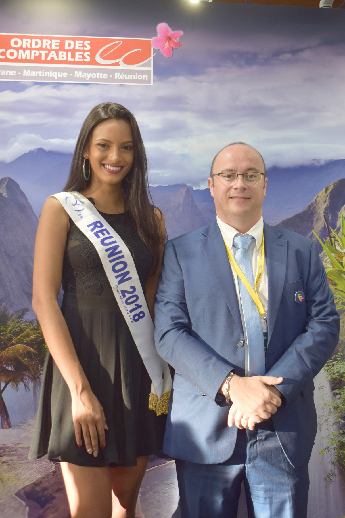Morgane Soucramanien et Rémy Amato, président du CROEC Réunion
