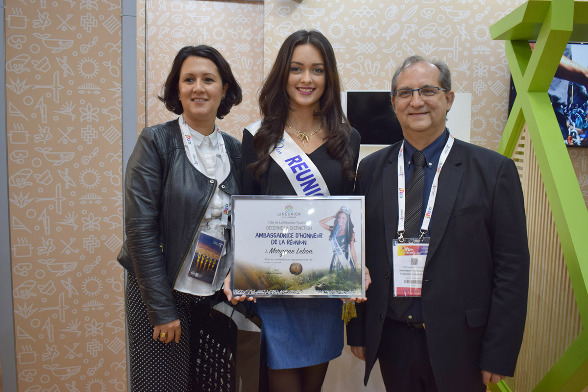 Morgane Lebon, Miss Réunion 2019, et Stéphane Fouassin, président de l'IRT