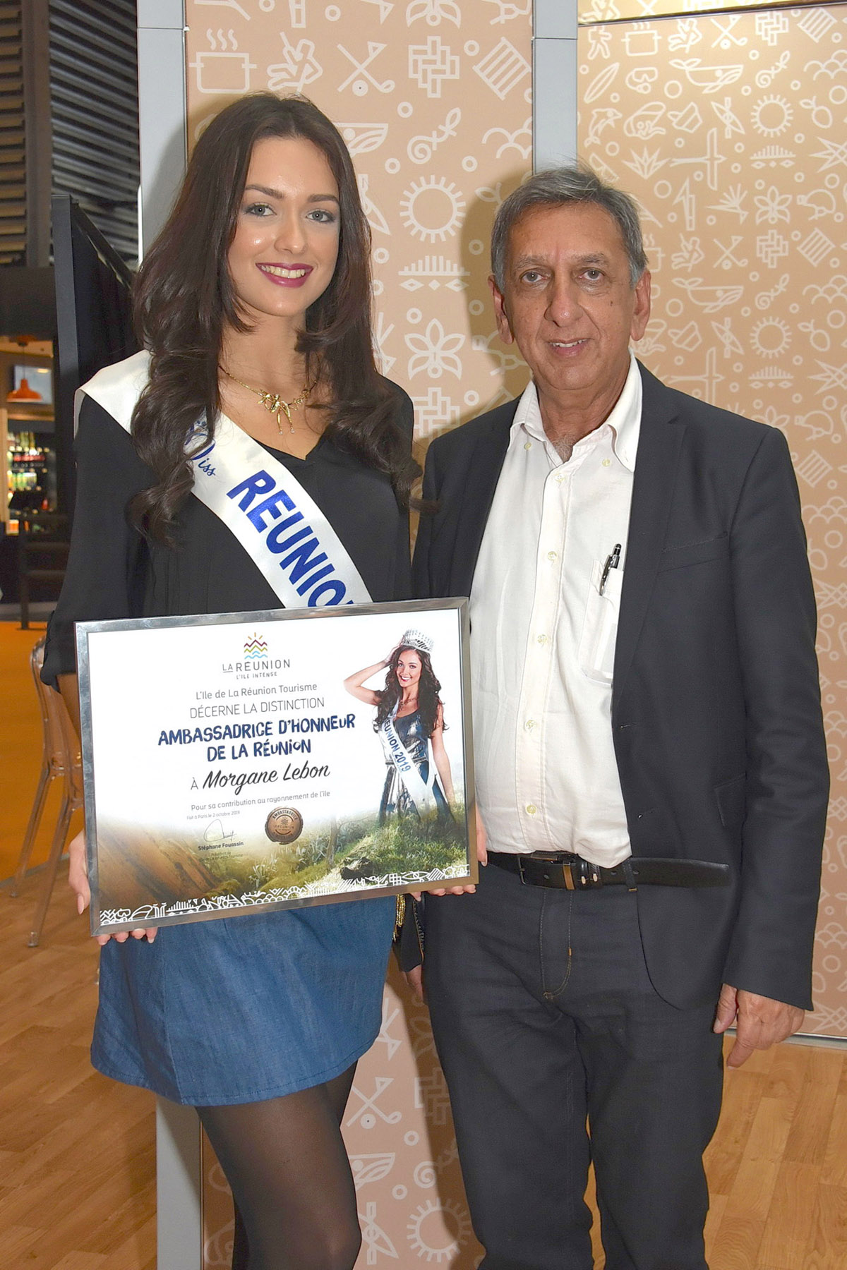Morgane Lebon et Aziz Patel, délégué Miss France pour La Réunion